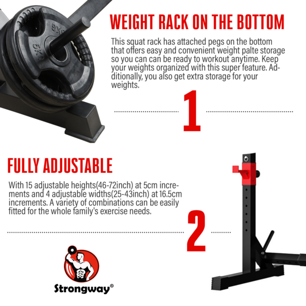 Full Squat and Adjustable Barbell Rack - Image 6