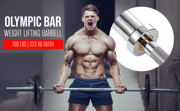 7FT OLYMPIC 20KG BAR BARBELL(700LBS/320KG RATED) - Image 9