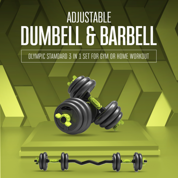 20KG, 30KG and 40KG SETS Adjustable 6 in 1 Dumbbell Barbell Kettlebell Push Up Set - Image 2