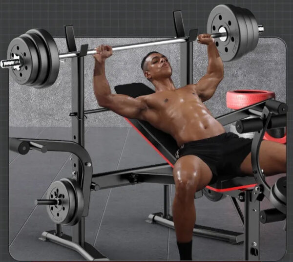 Weight Bench Adjustable with Barbell Rack (Foldable) - Image 7