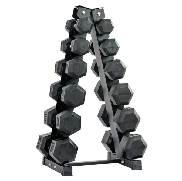 Complete Hex Dumbbells Set with Adjustable Weight Bench and Storage Stand - Image 2