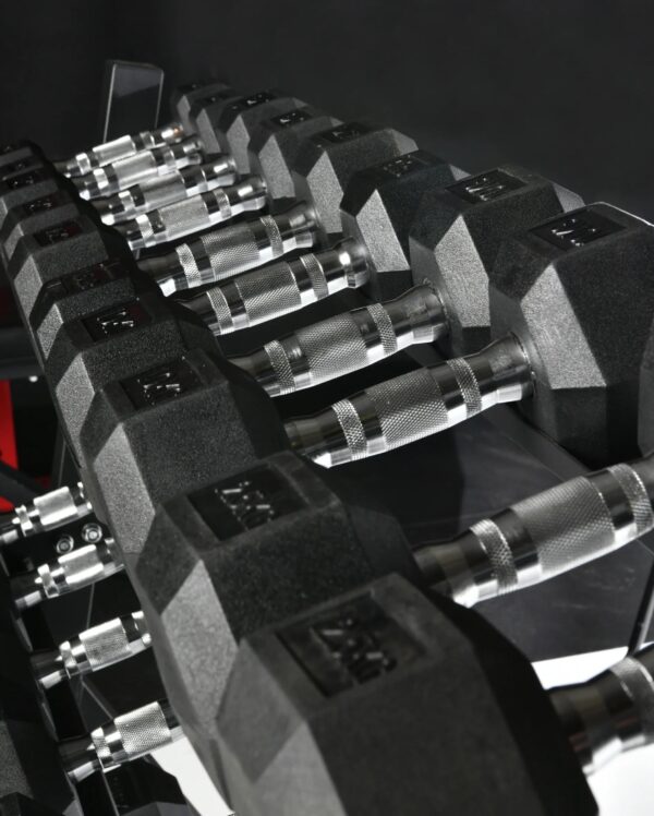 3-Tier Storage Rack with Complete Hex Dumbbells - Image 3