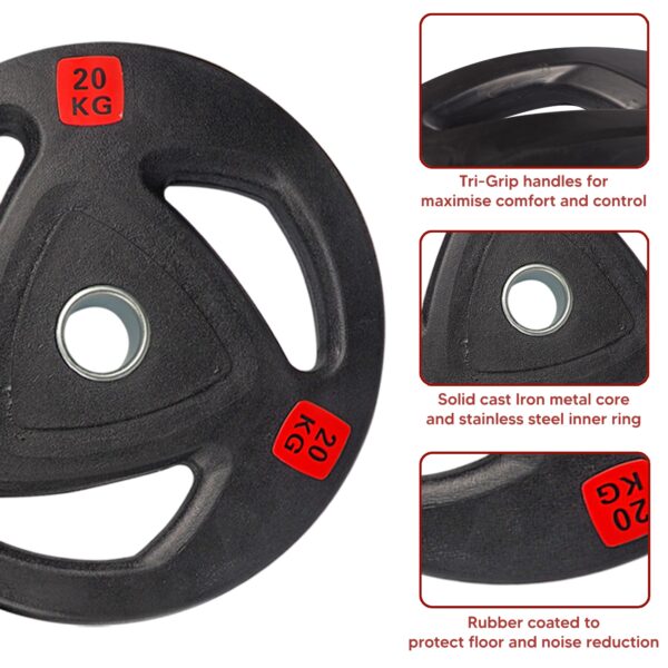 Heavy Duty Tri-Grip Olympic  Weight Plates - Image 3