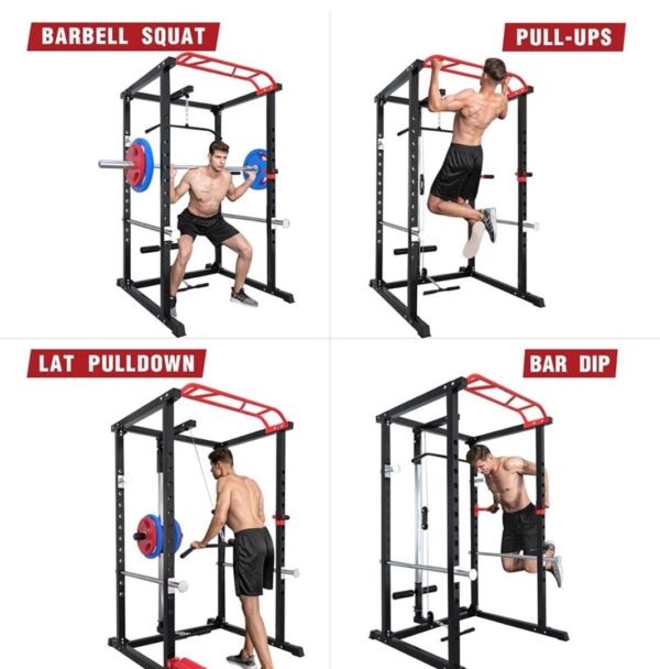 (Squat Rack) Power Cage with Cable Pulley System - Image 4