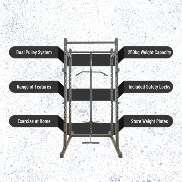 Squat Rack(Power Cage with Cable Pulley System) - Image 3